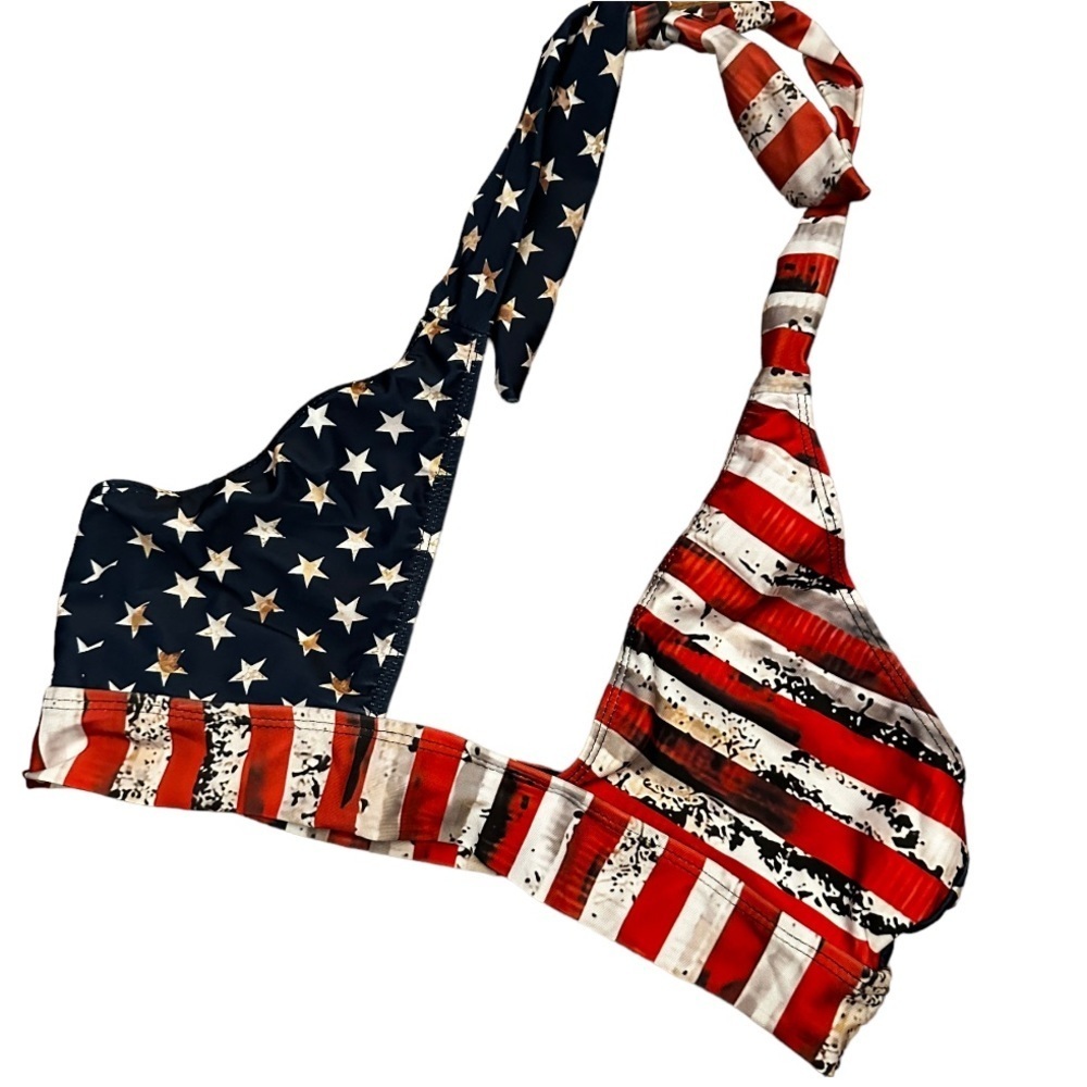 American Flag Bikini Top